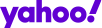 A purple yahoo logo on a white background