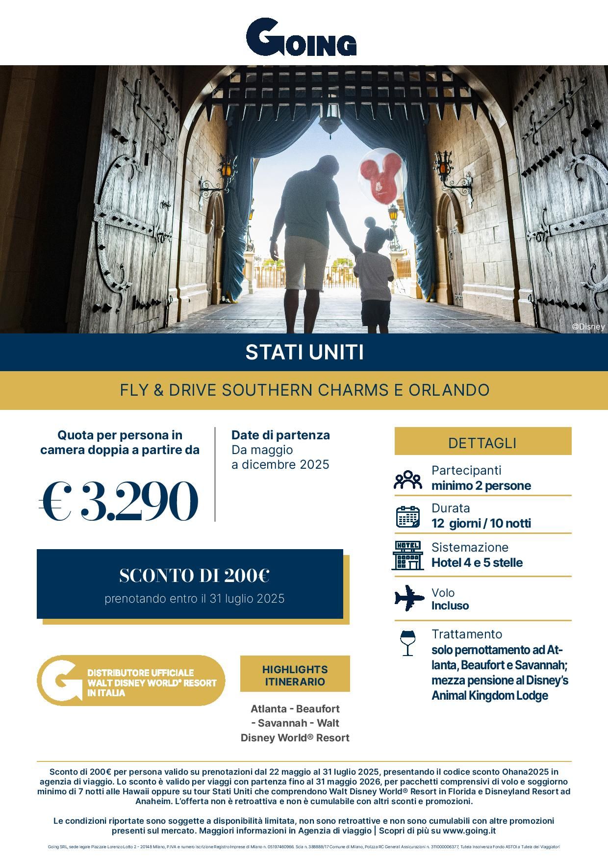 Miami - Key West - Naples - Tampa - Walt Disney World® Resort
Quota  per persona in camera doppia a partire da Euro 3.290 per persona 