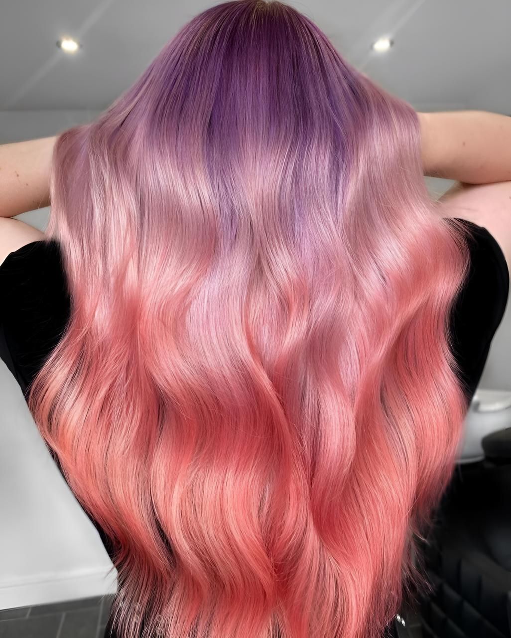 Woman With Long Pink and Purple Hair — Lavie Hair & Beauty in Ciccone, NT