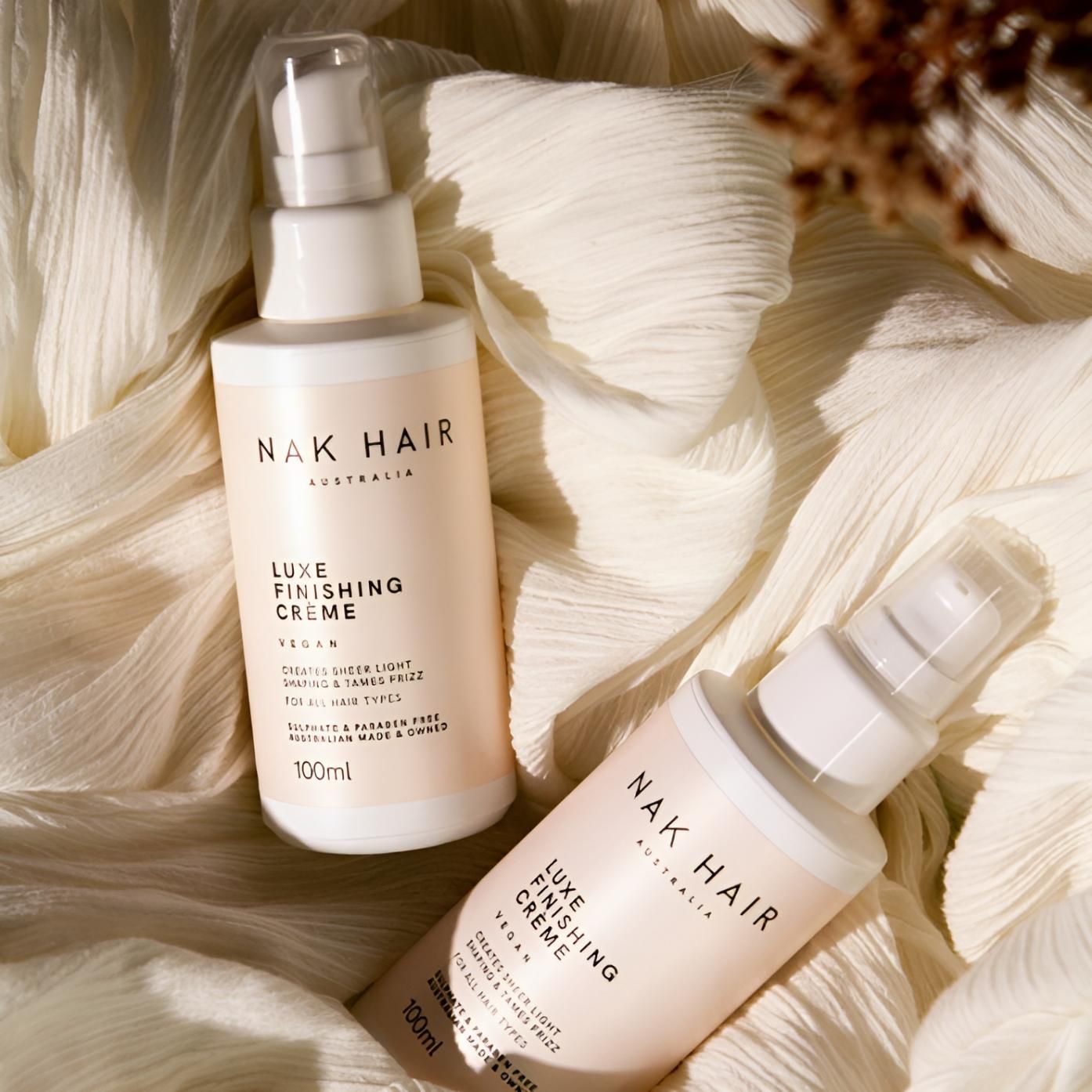 Two Bottles of Nak Hair — Lavie Hair & Beauty in Ciccone, NT