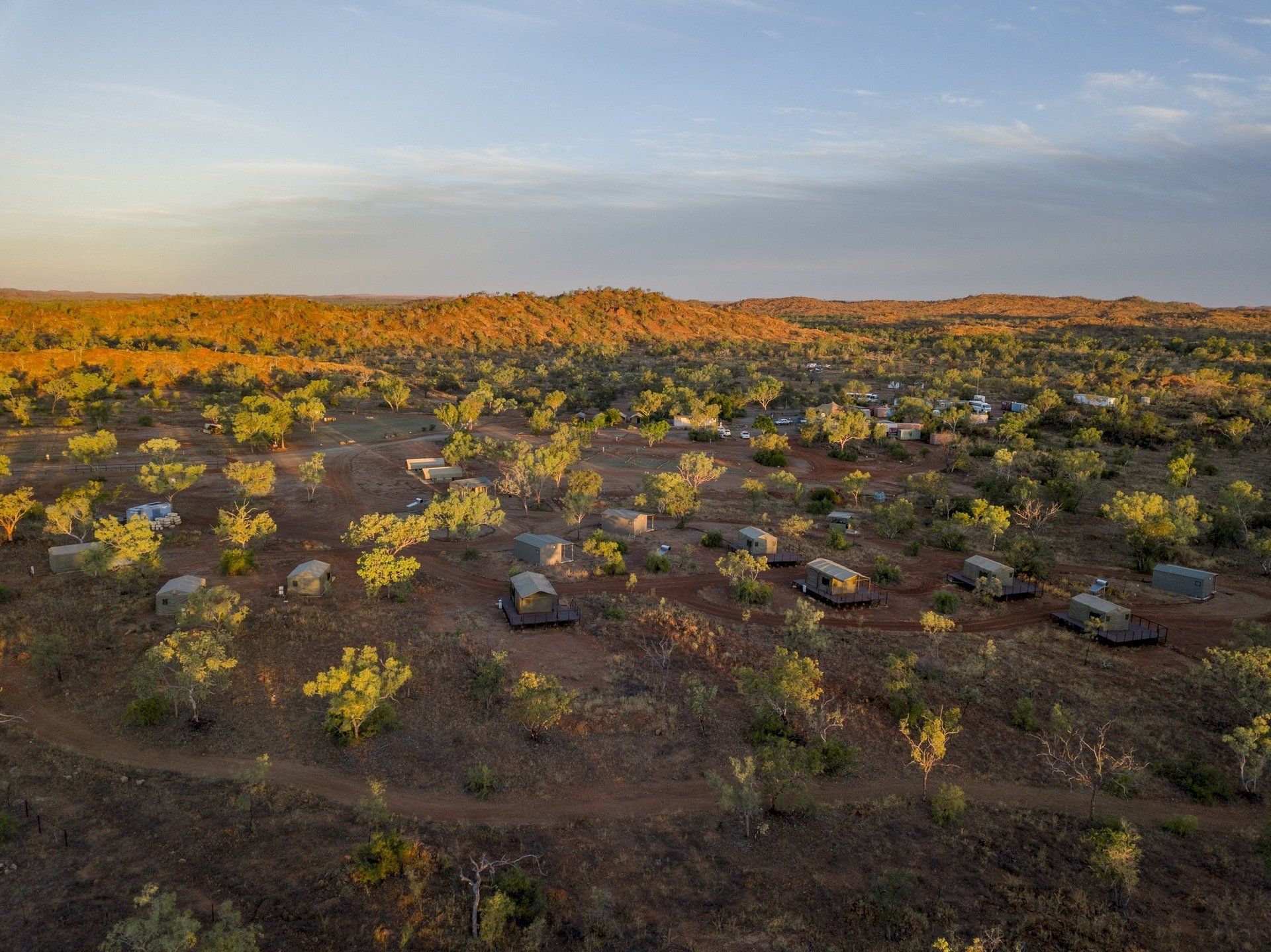 Bungle Bungle Caravan Park from the sky