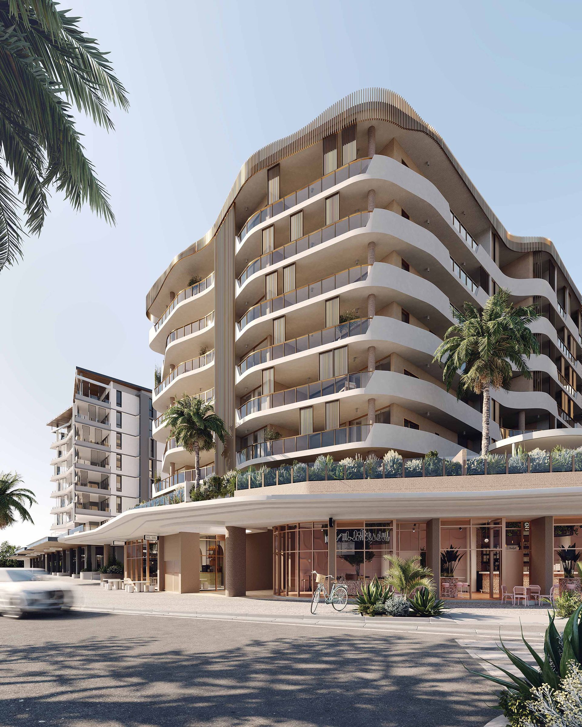 A modern multi-residential building