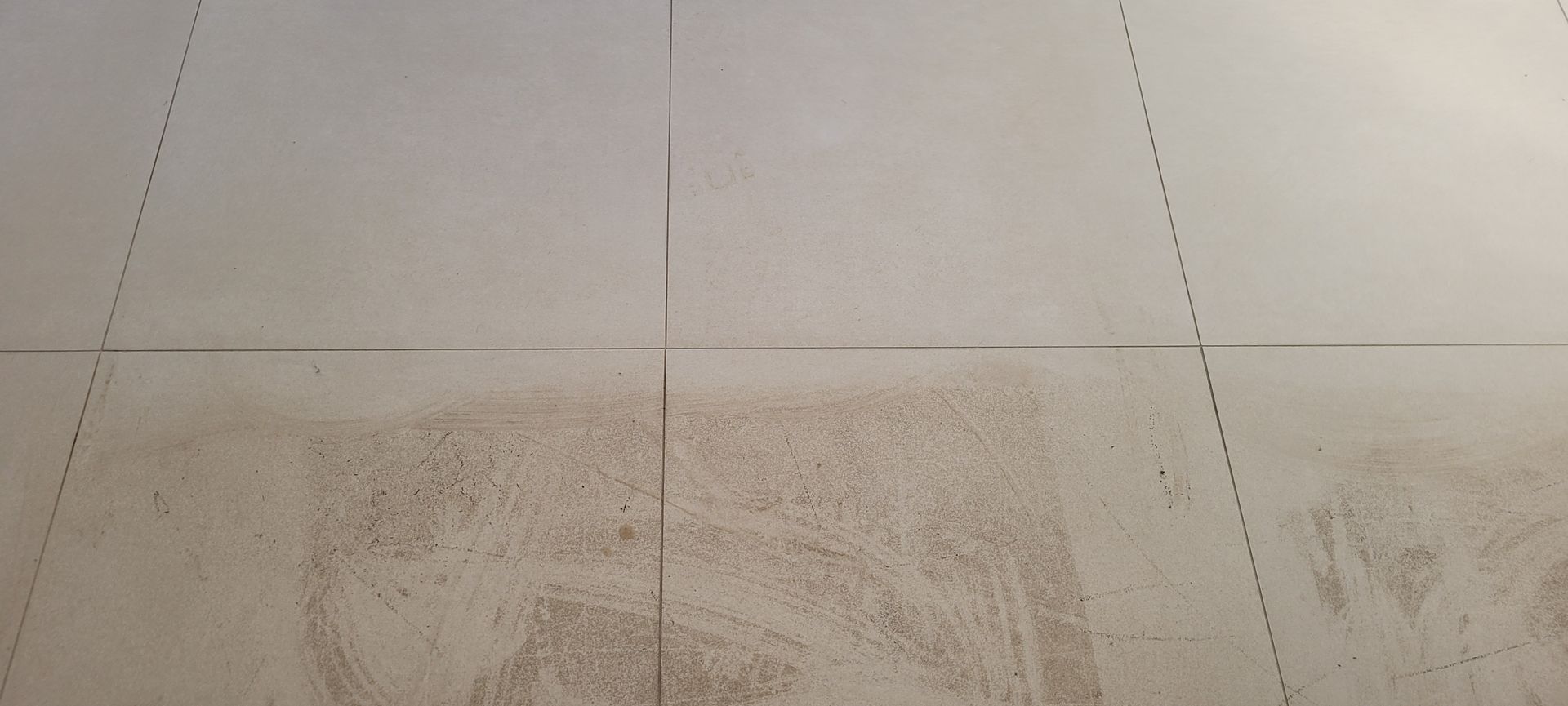 A Tile Floor Half Clean Half Dirty — Echo Carpet Cleaning In Wauchope, NSW