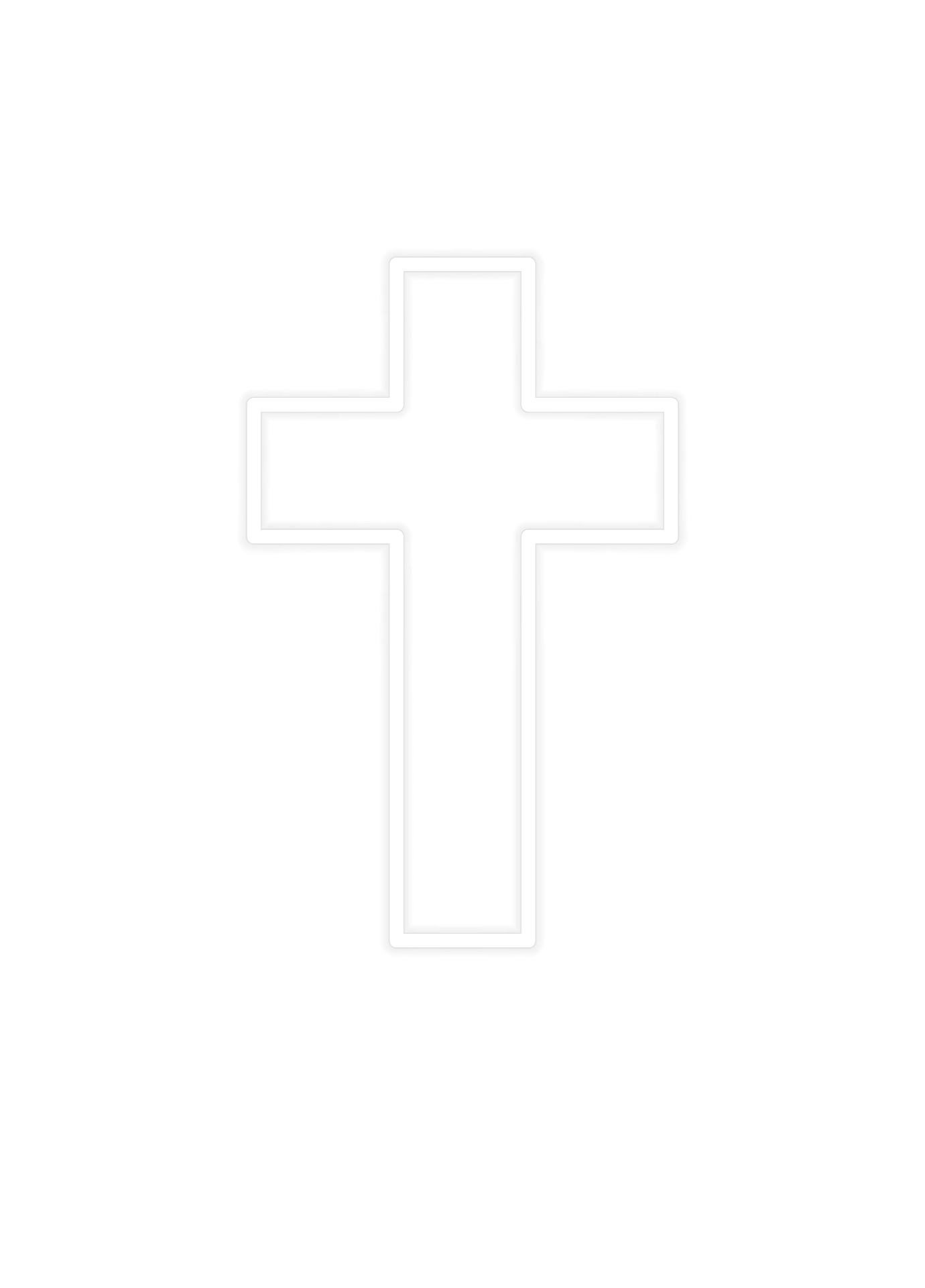 image of a white cross for con safos speakeasy