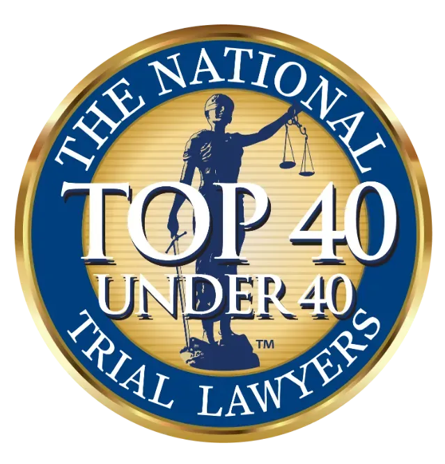 Circular award badge: 