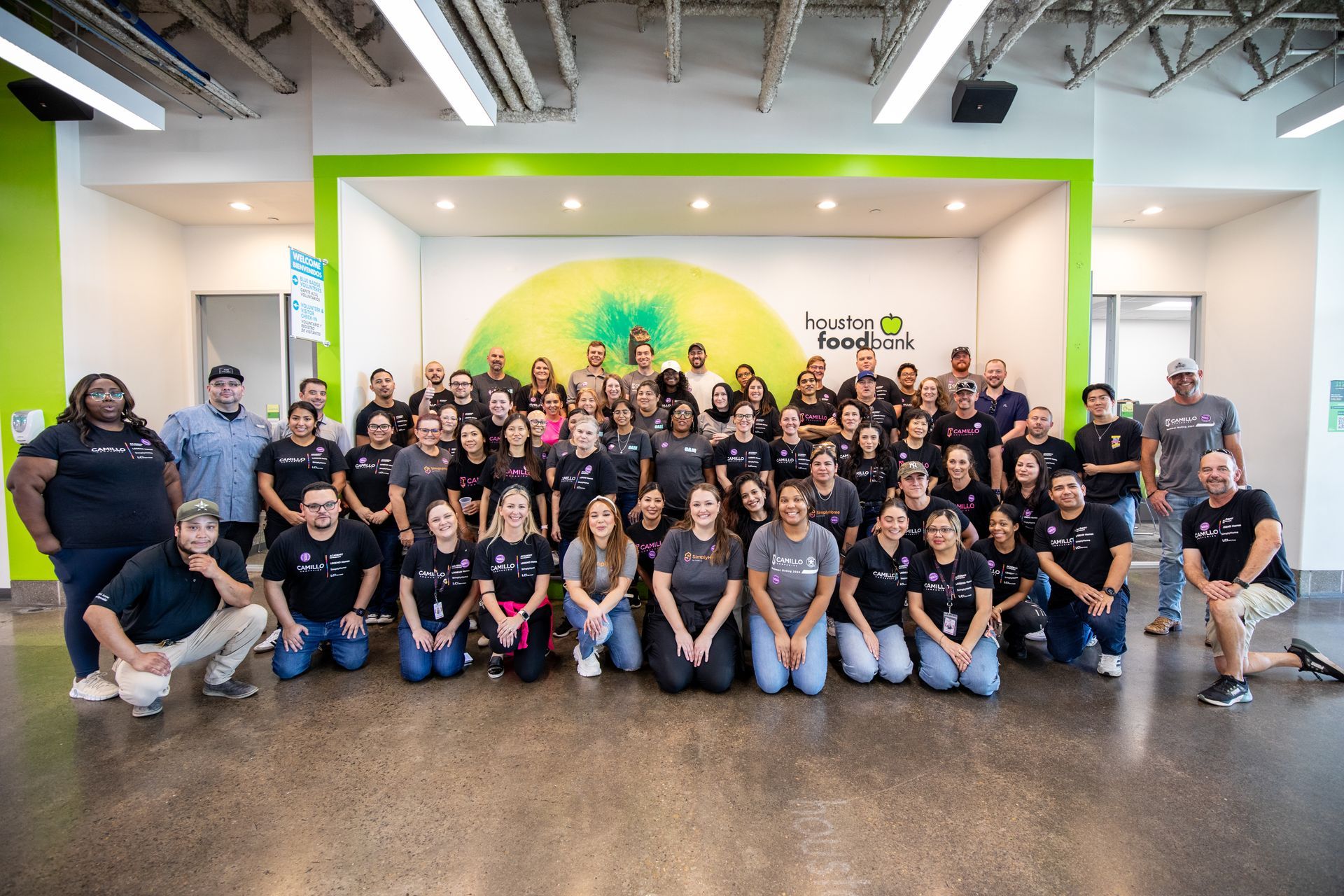 Camillo Companies employees at Houston Food Bank