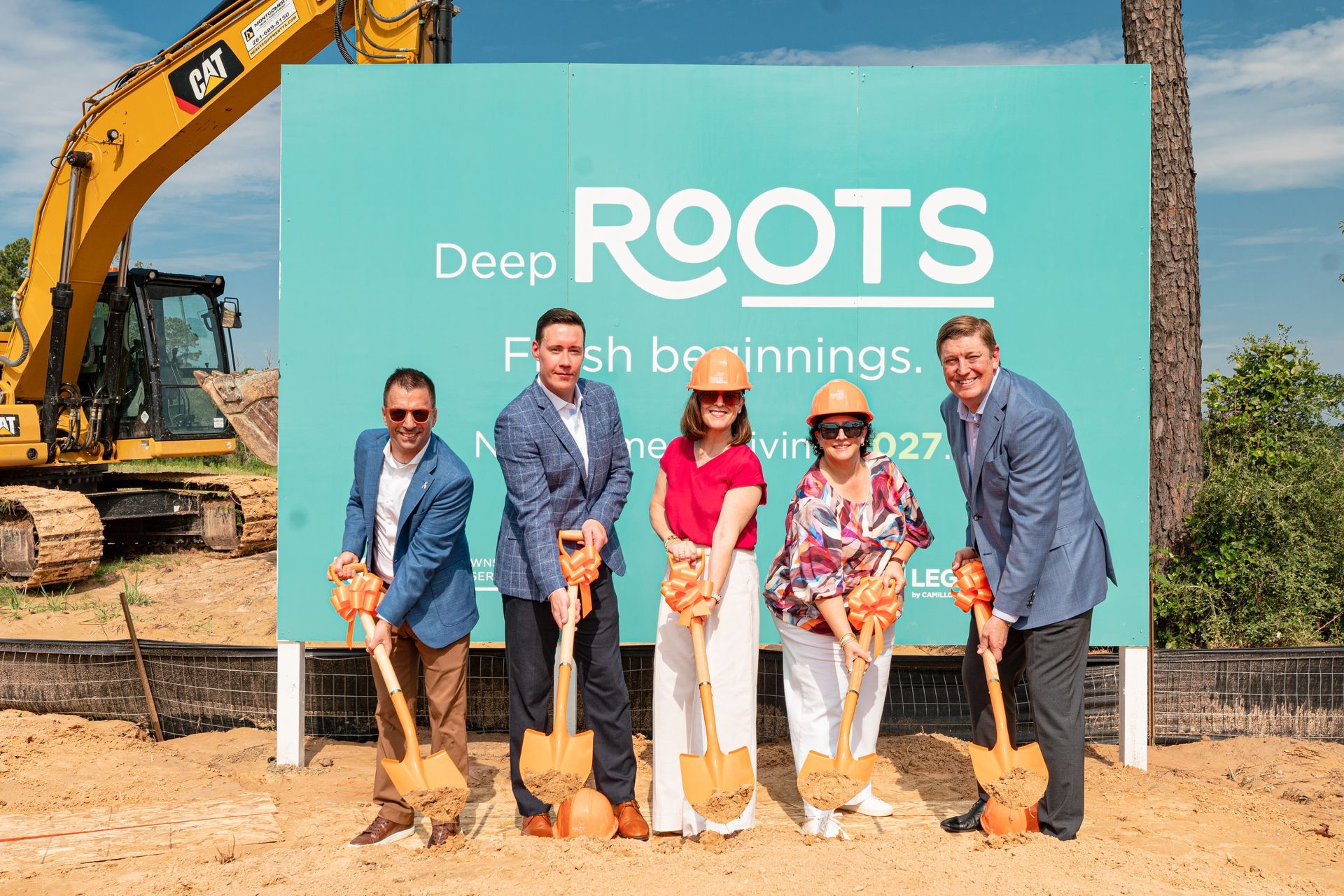 Legend Homes leadership team breaking ground