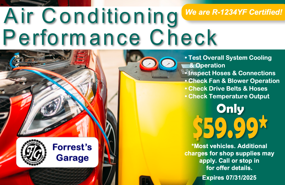 Air Condtioning Performance Check | Forrest's Garage
