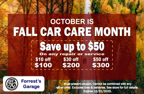 October Fall Car Care | Forrest's Garage
