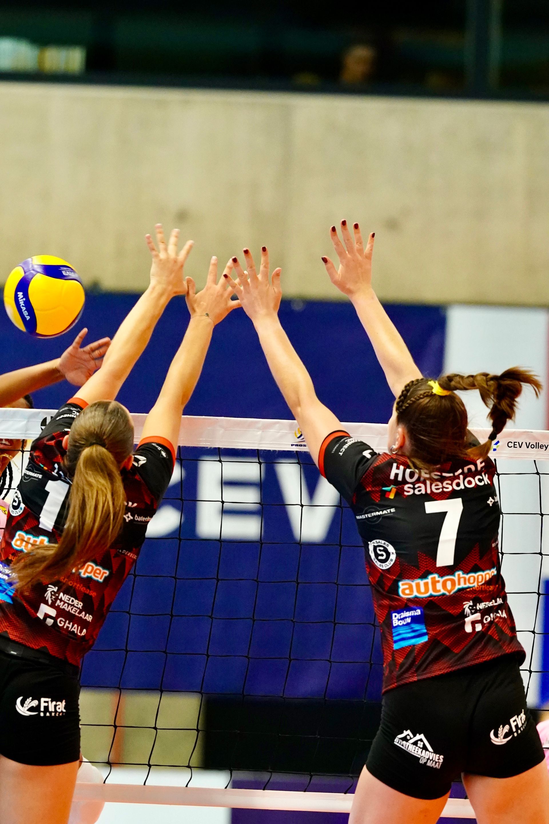 Volleybal Draisma Dynamo in actie