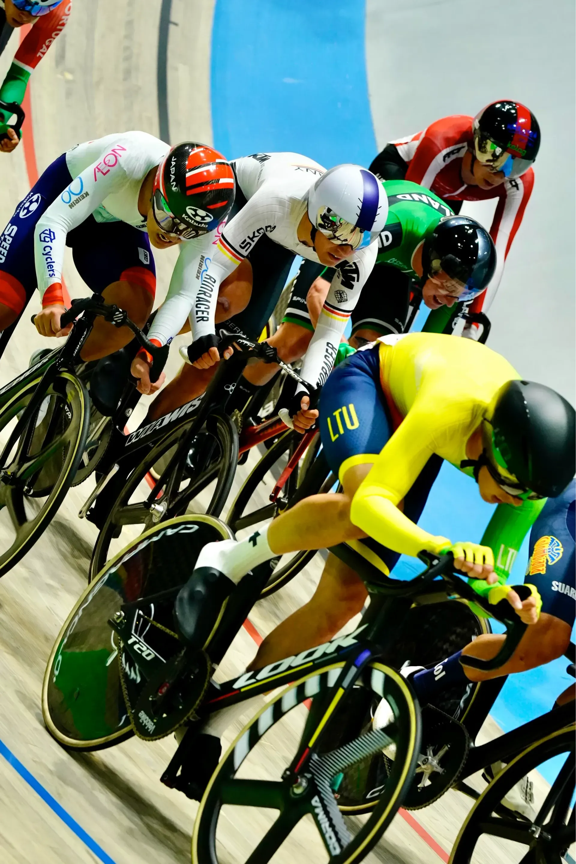 Baanwielrennen fotografie tijdens de UCI Junior Track