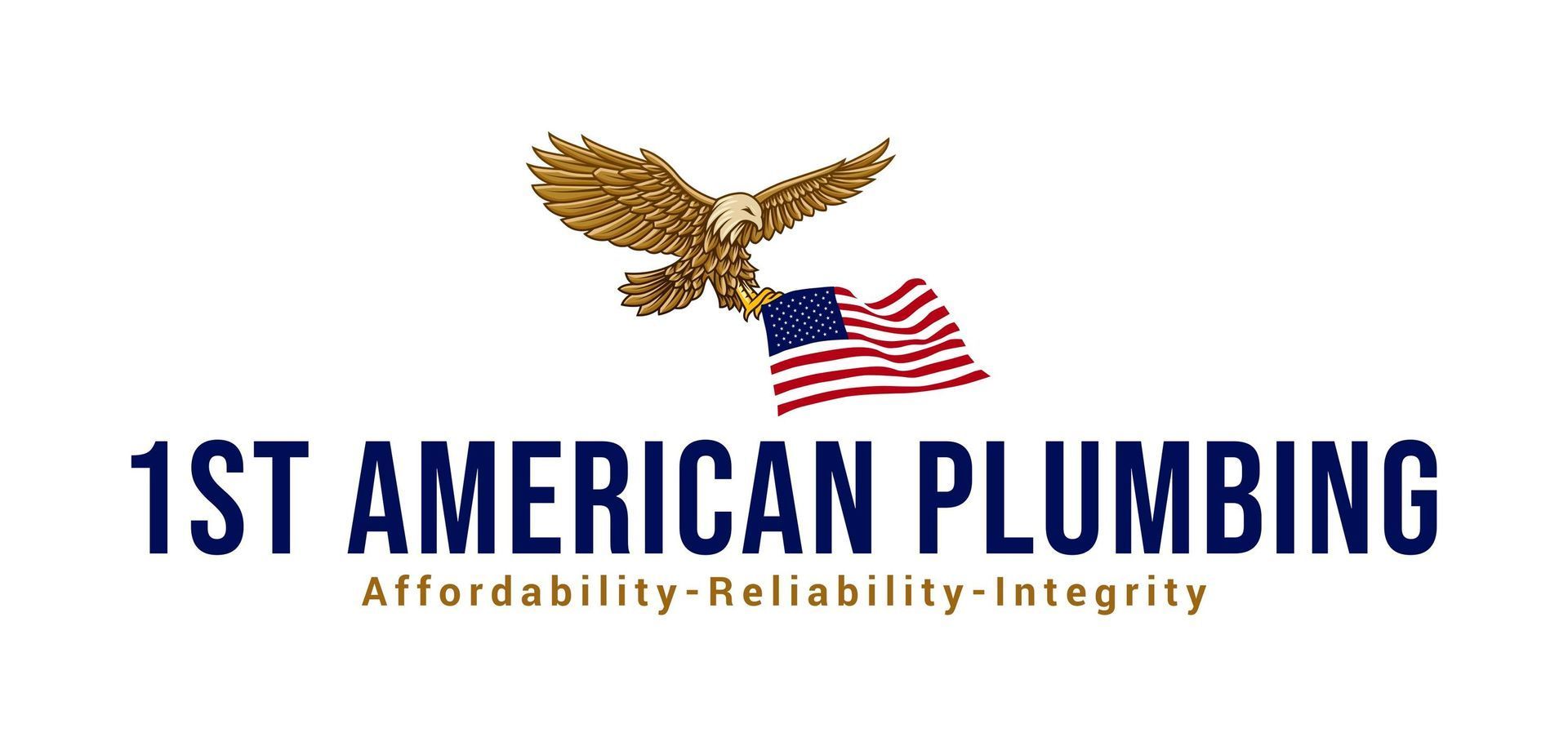 A logo for 1st American Plumbing.