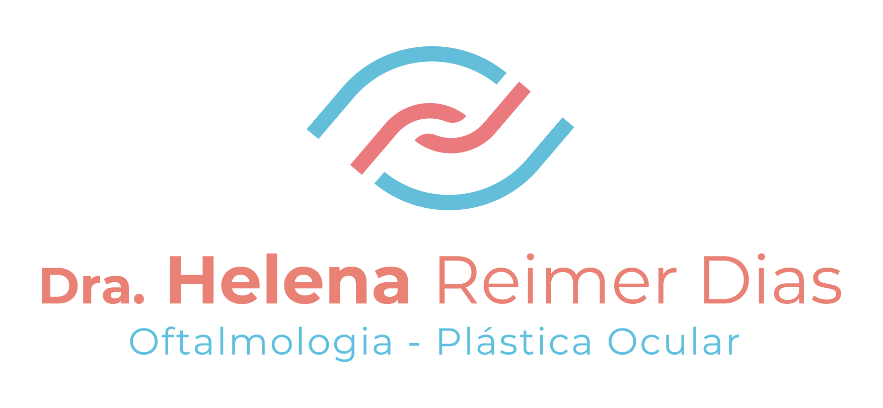 Um logotipo para uma oftalmologista chamada dra. helena reimer dias
