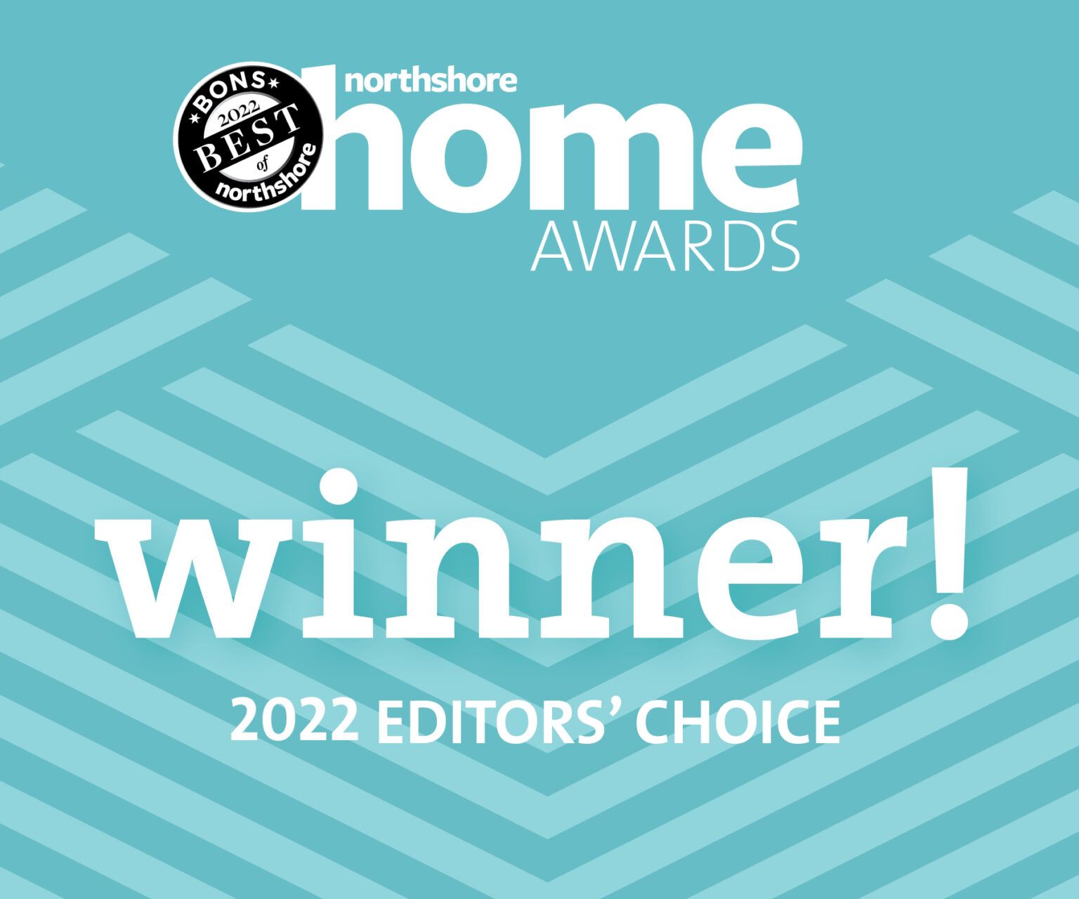 A blue sign that says home awards winner on it