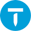 A blue circle icon featuring a white uppercase letter 