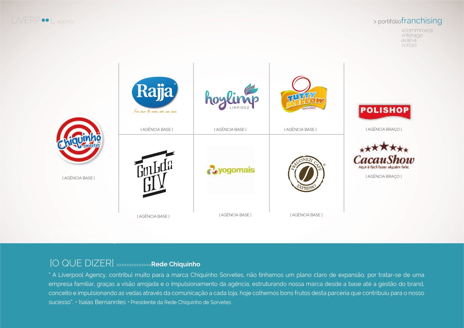 Um site com muitos logotipos