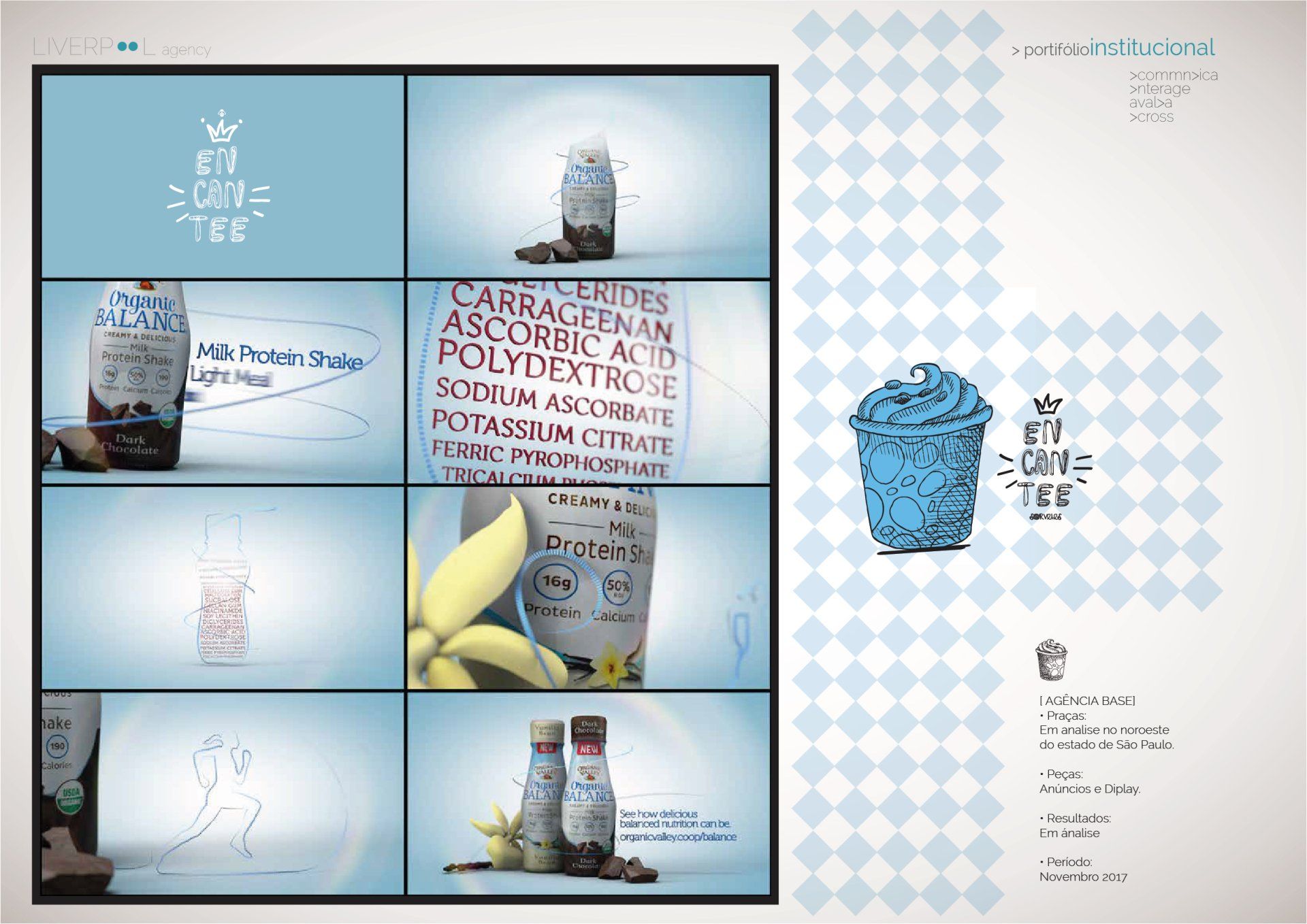 Uma colagem de imagens de uma garrafa de ácido ascórbico