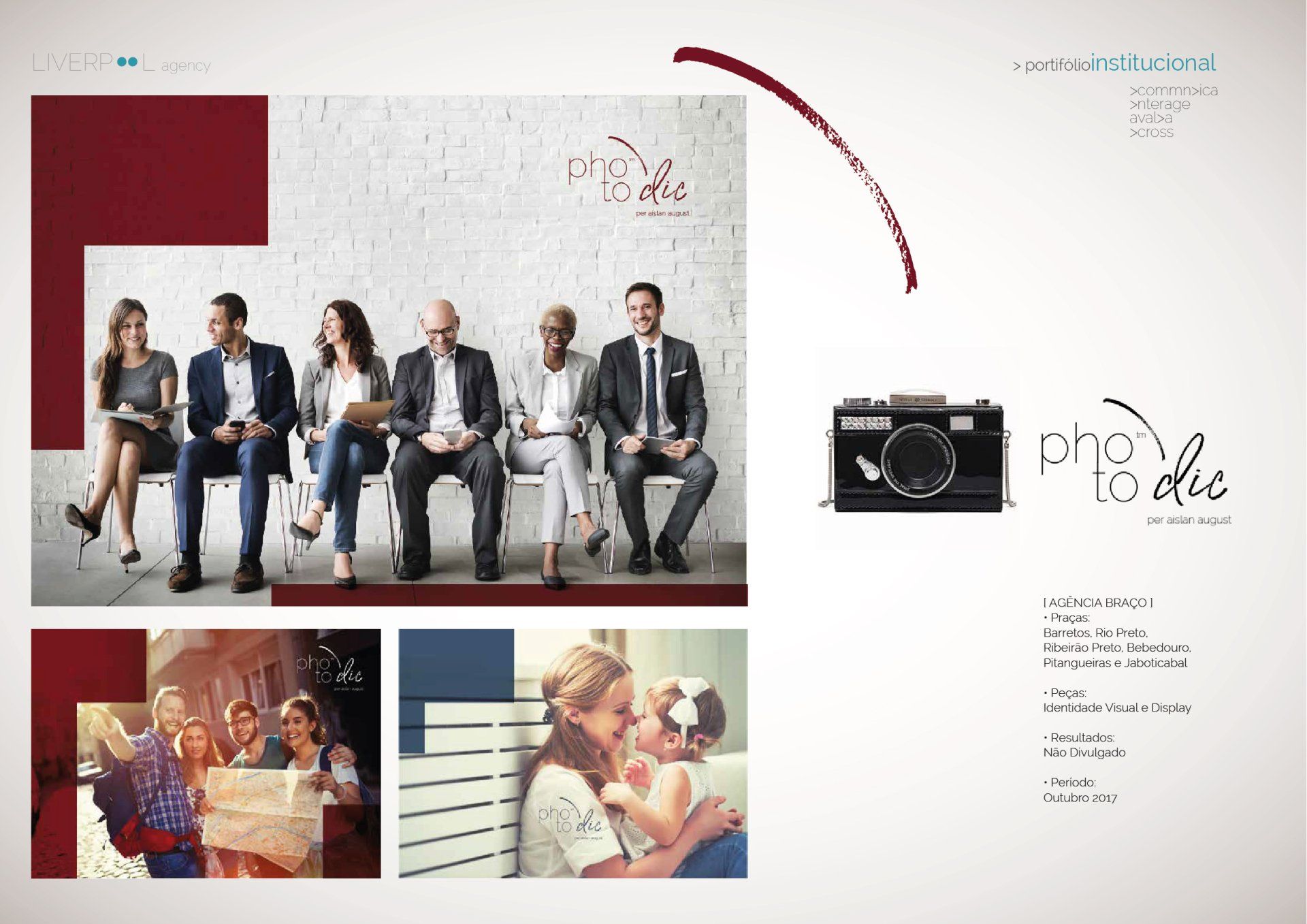 Um grupo de pessoas está sentado em um banco ao lado de uma câmera.