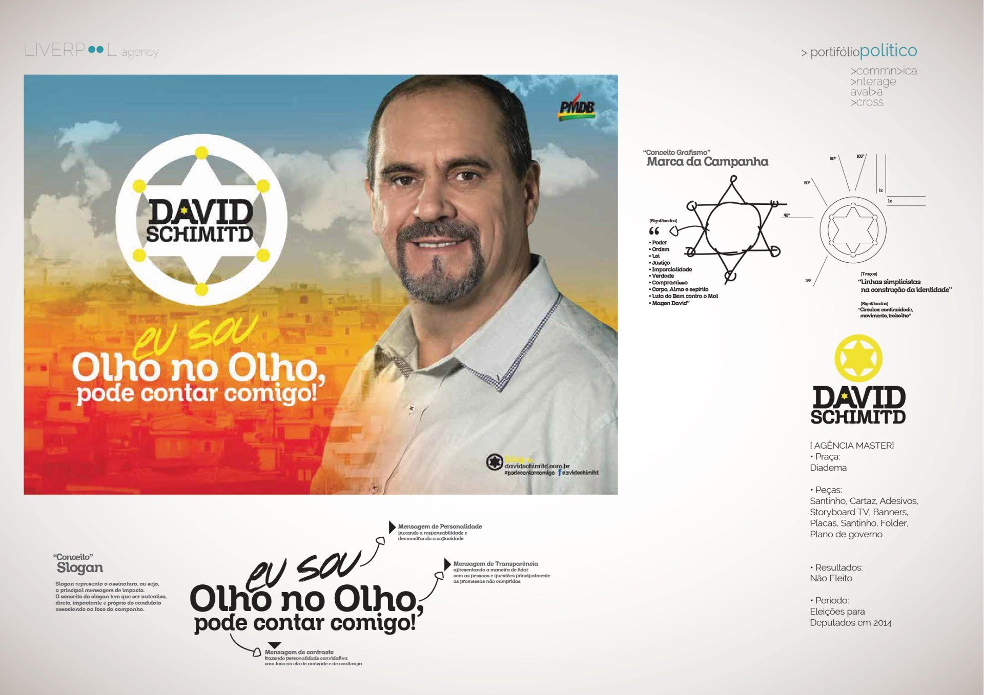 Um homem com barba está em um pôster de david schmidt