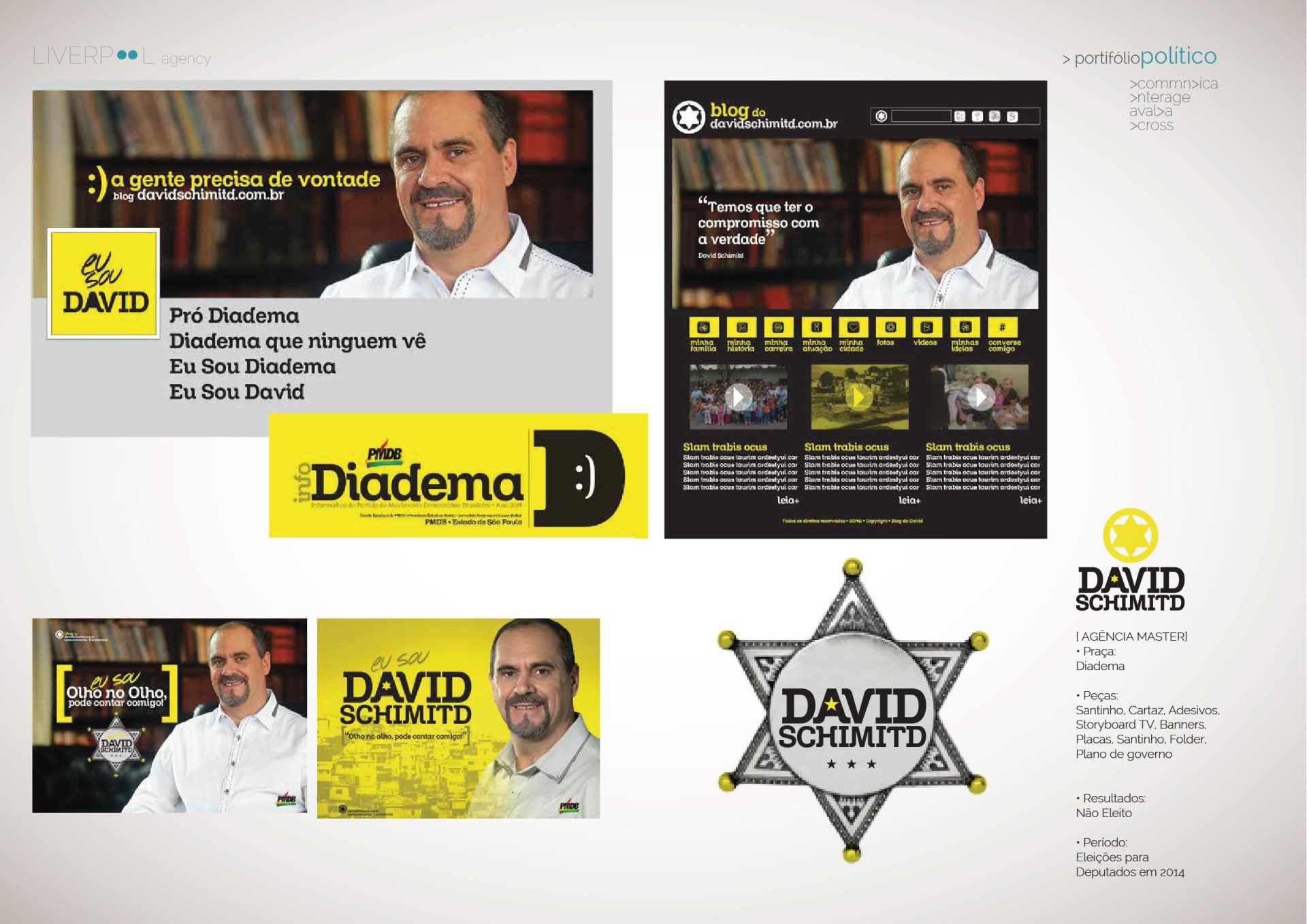 Um homem com barba e um logotipo david schmidt