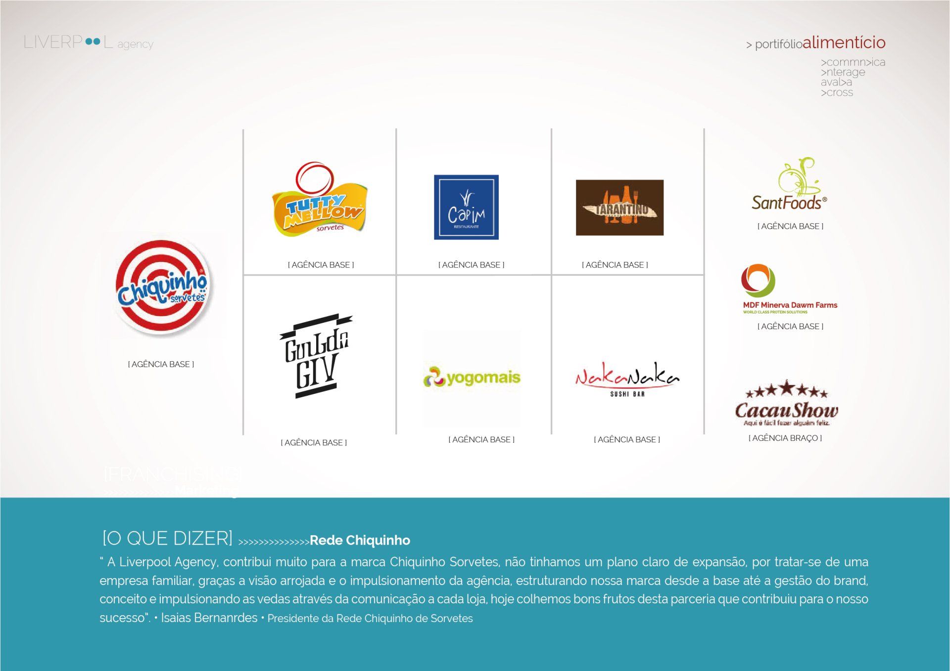 Um site com muitos logotipos