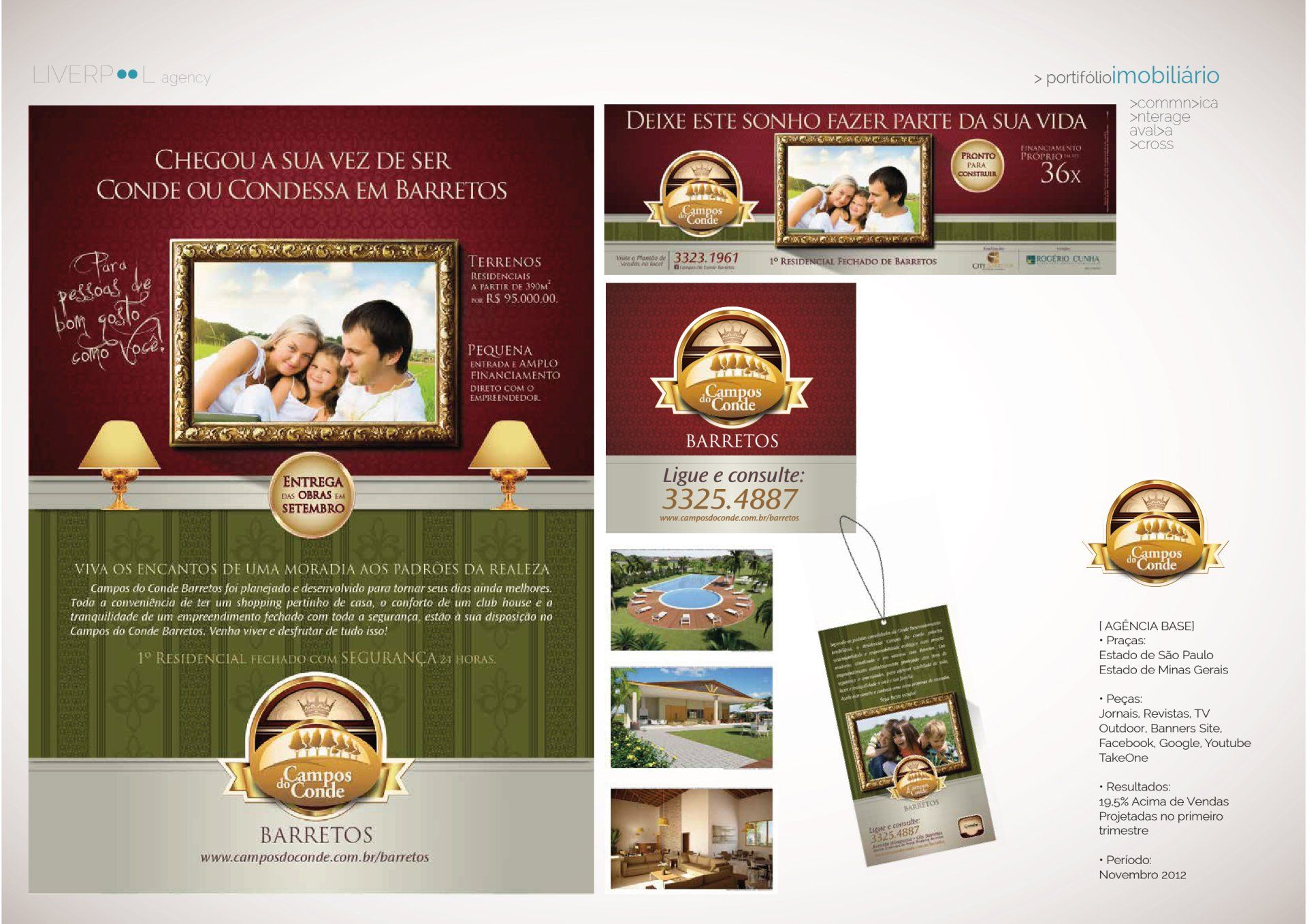 Um anúncio de uma casa com a foto de um casal