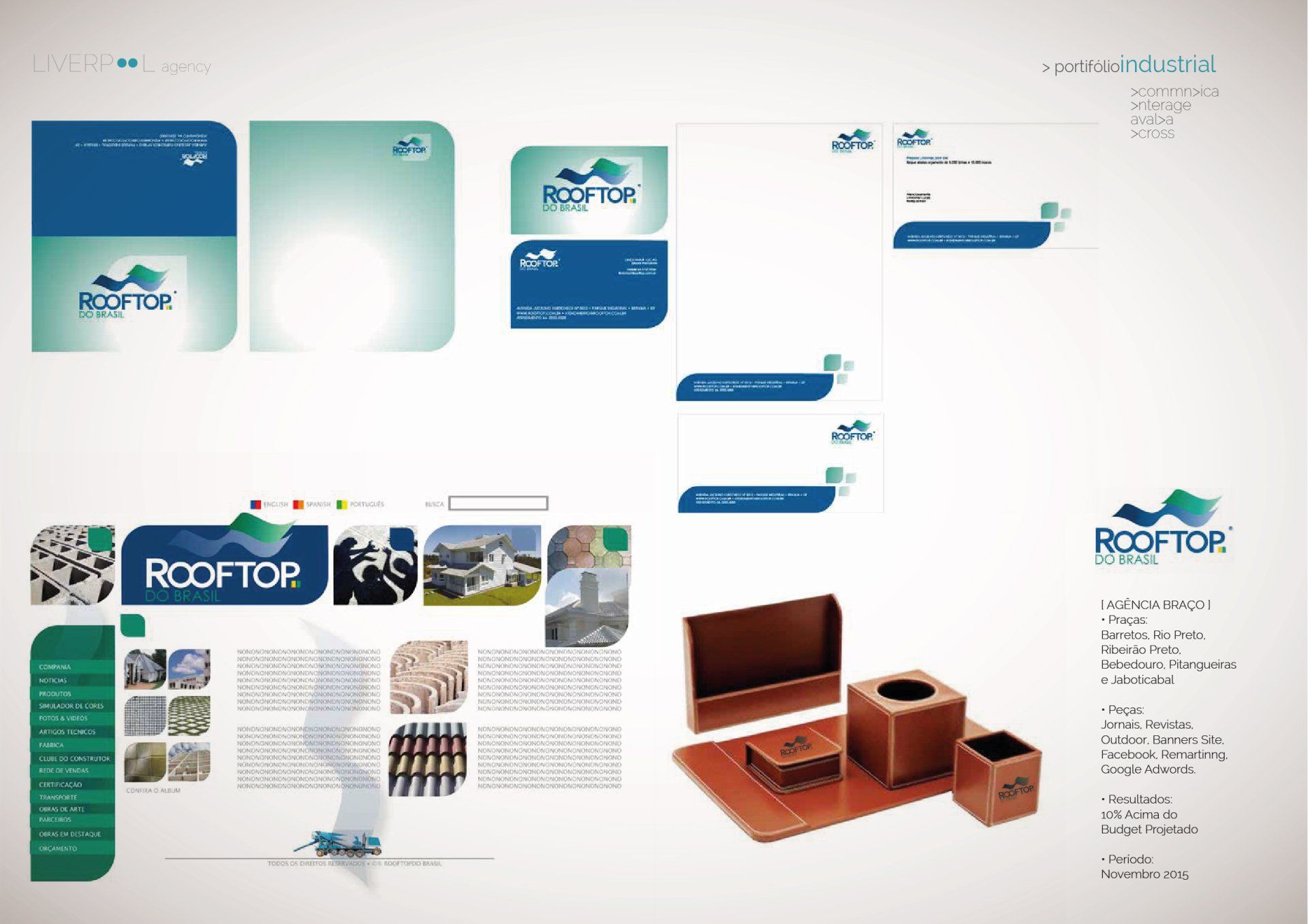 Um conjunto de folhetos e cartões para cobertura