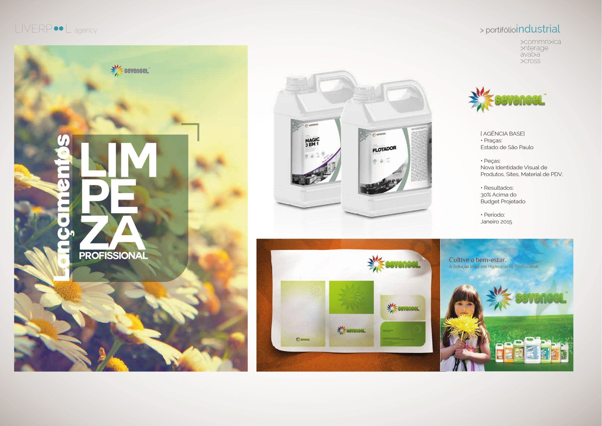 Uma colagem de anúncios de uma empresa chamada lim pe za