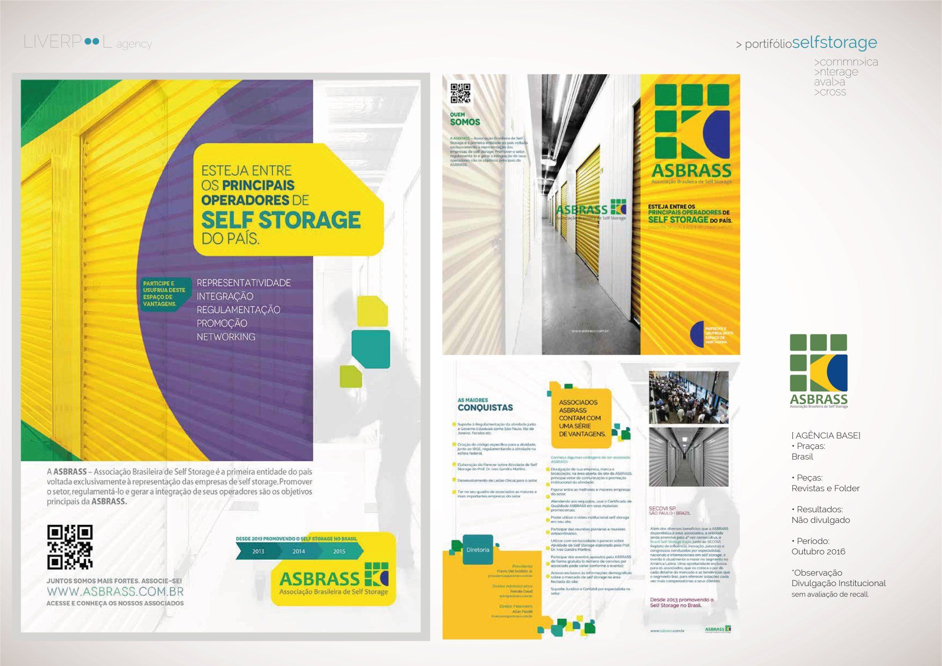 Um folheto para uma empresa chamada self storage