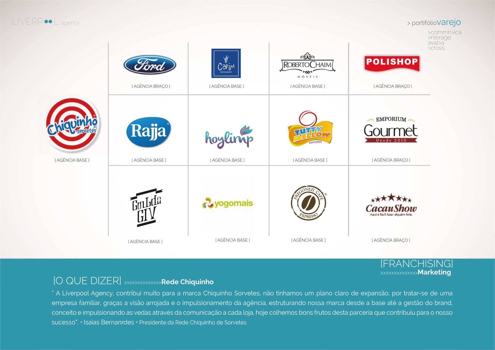 Um site com muitos logotipos