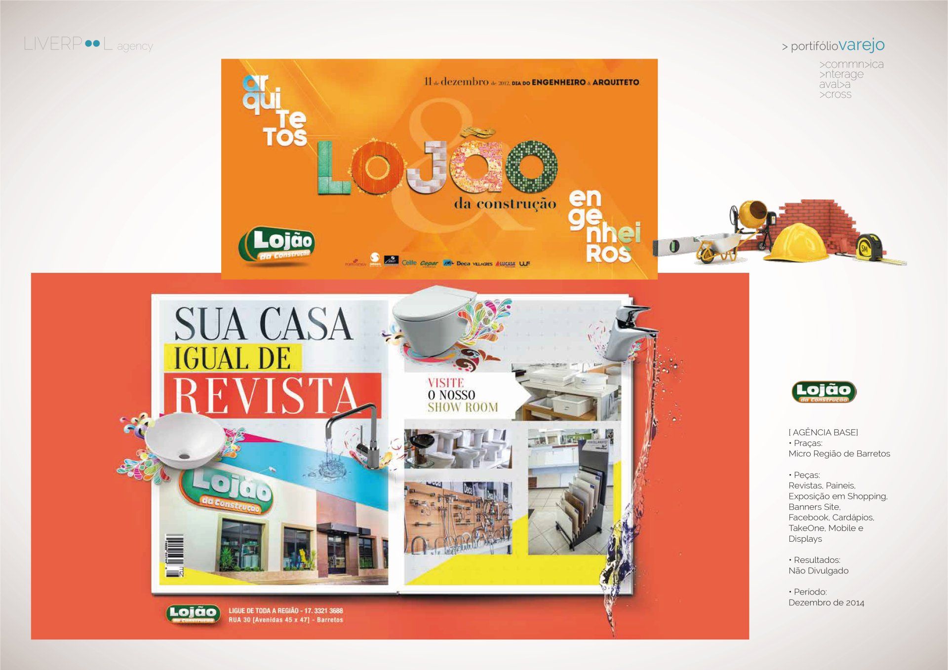 An advertisement for lojao and sua casa real de revista