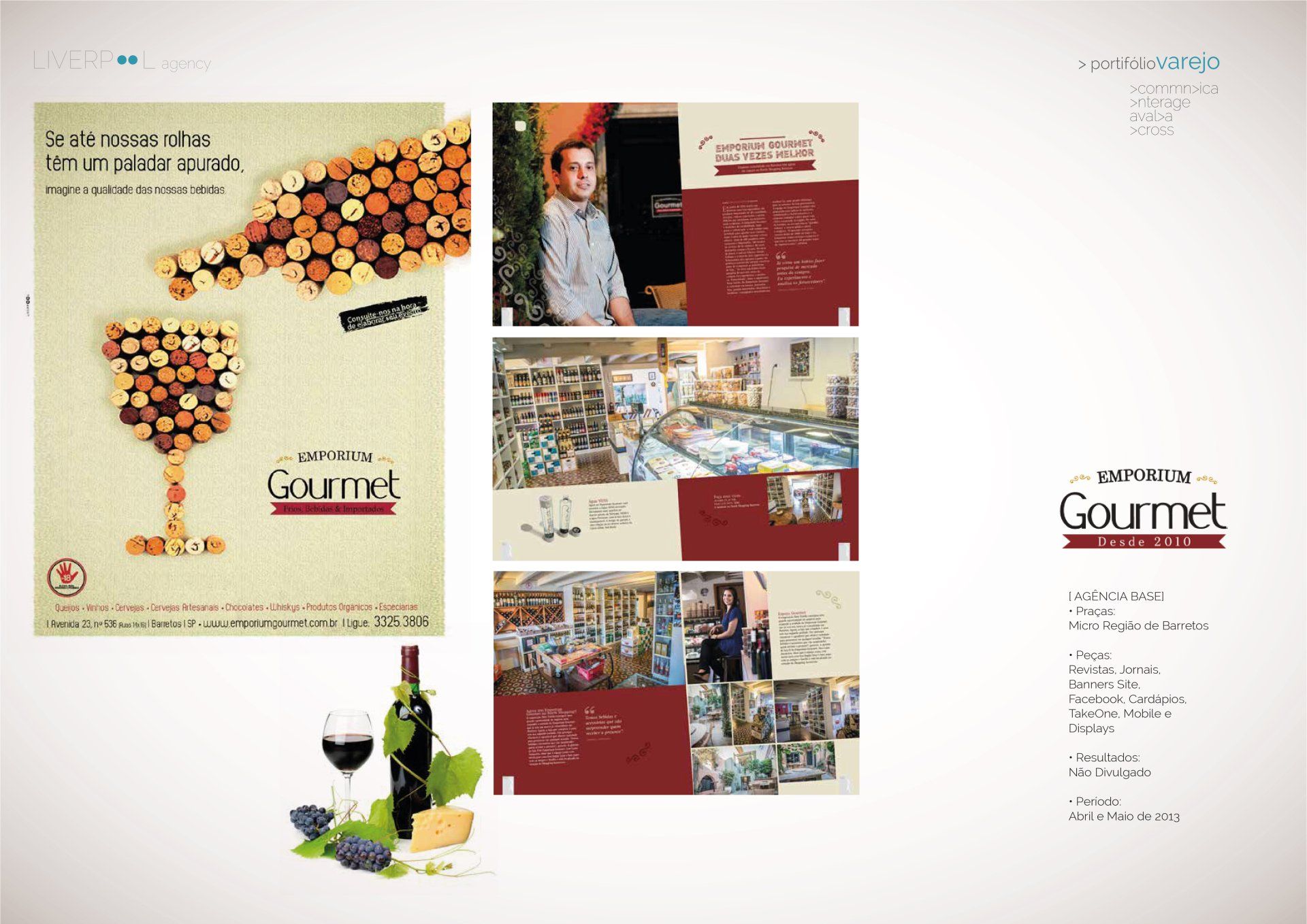 Uma colagem de imagens para um restaurante chamado gourmet