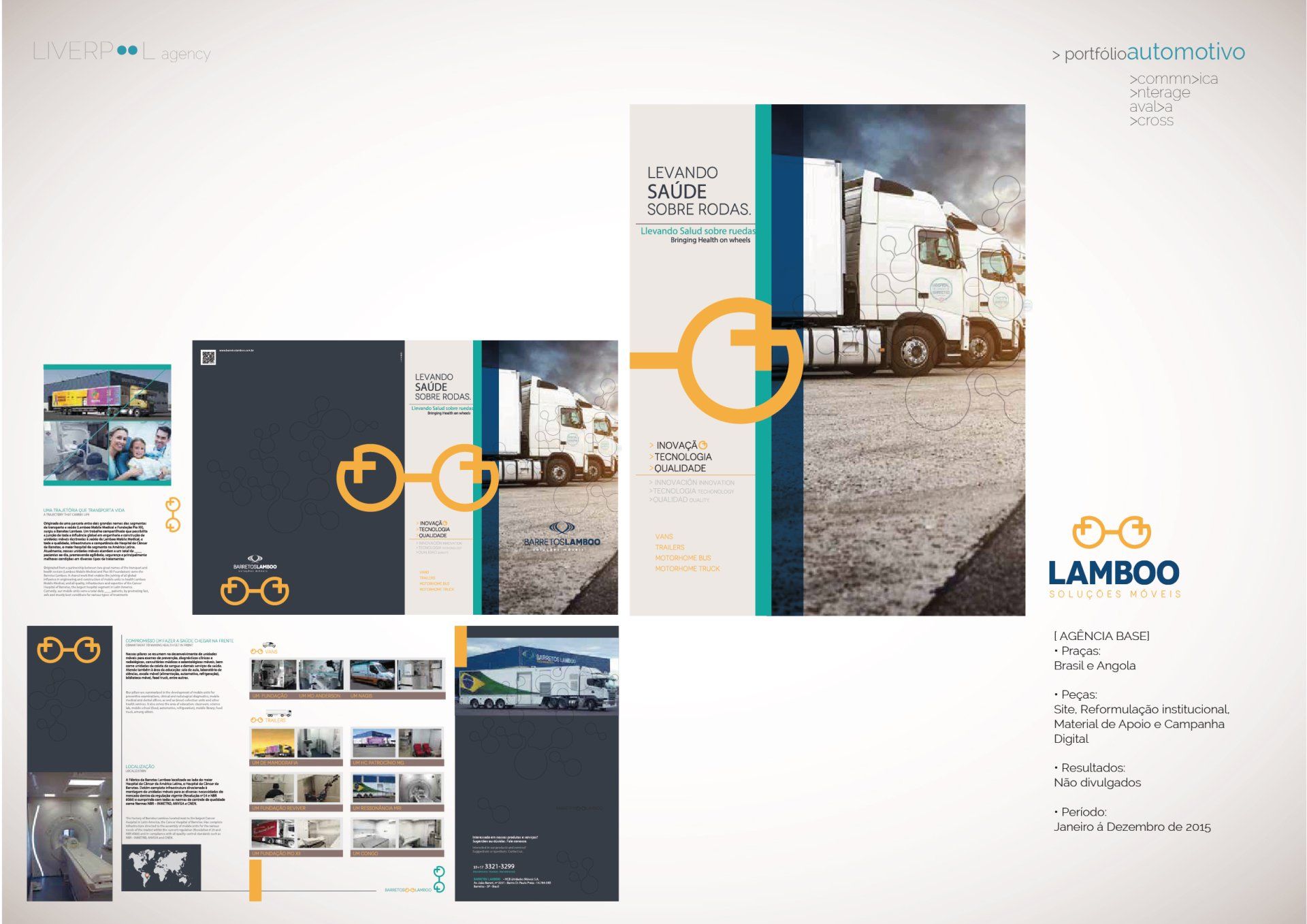 Um conjunto de folhetos e panfletos para uma empresa chamada lamboo.