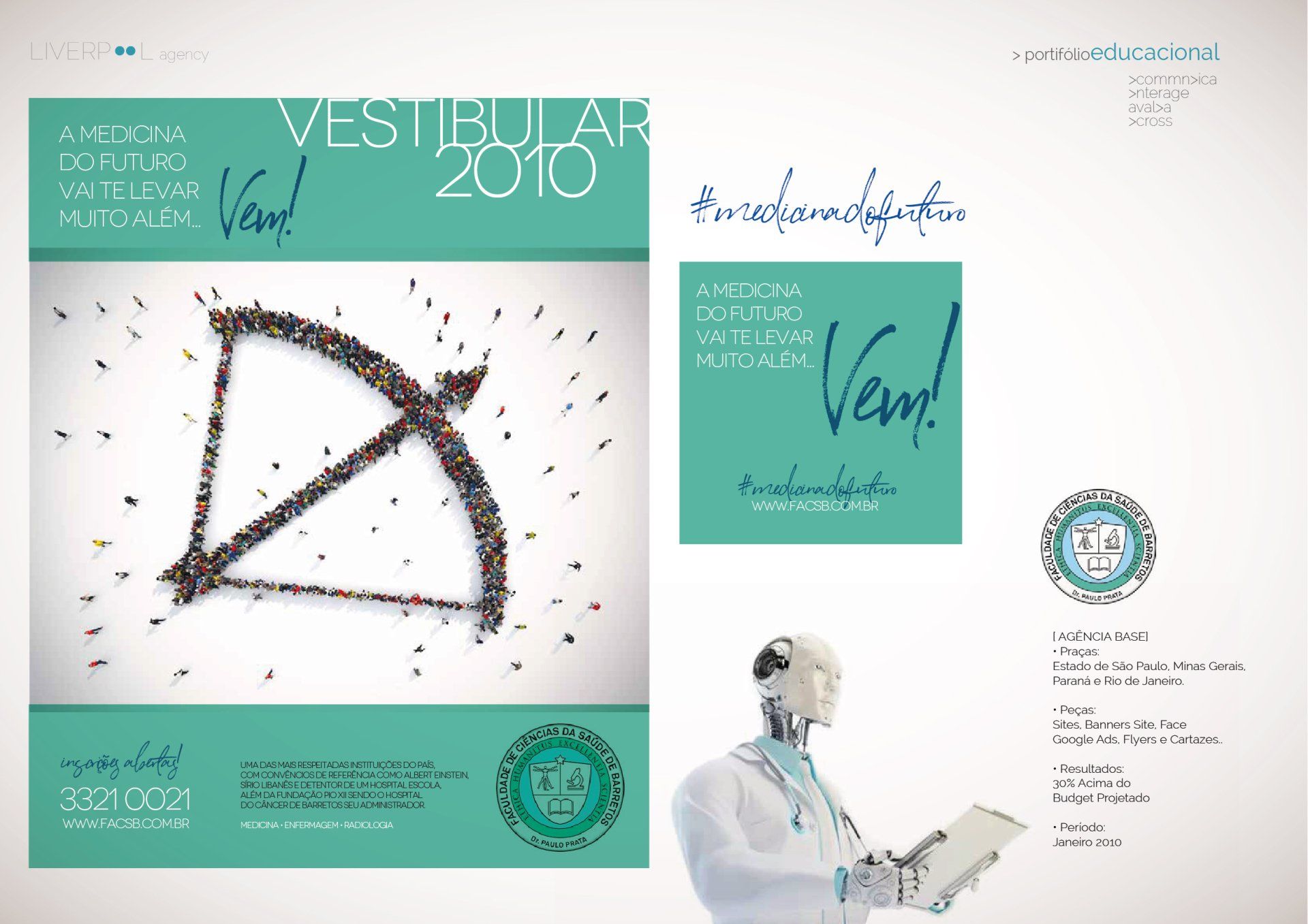 Um cartaz que diz vestibular 2010 nele