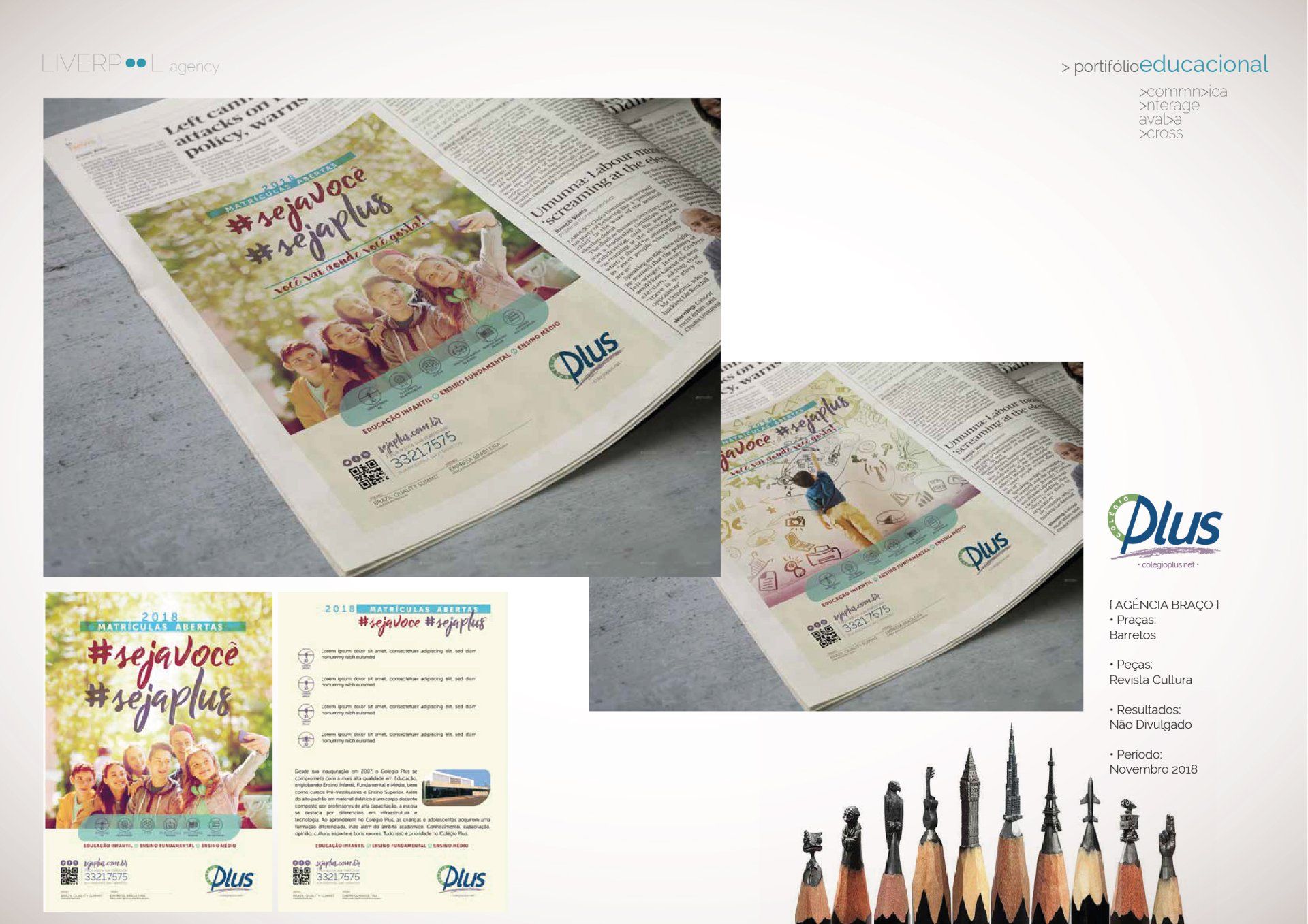 Um jornal com uma foto de um grupo de pessoas