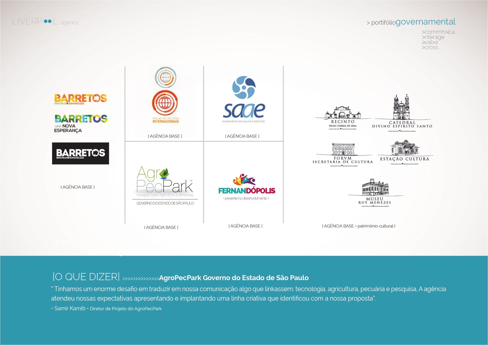 Um site com muitos logotipos