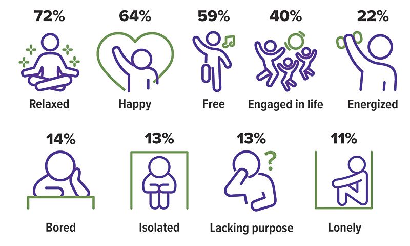 chart about retirement feelings