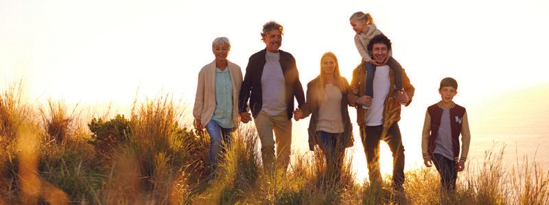 family-walking-outside