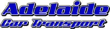 a blue and white logo for adelaide car transport