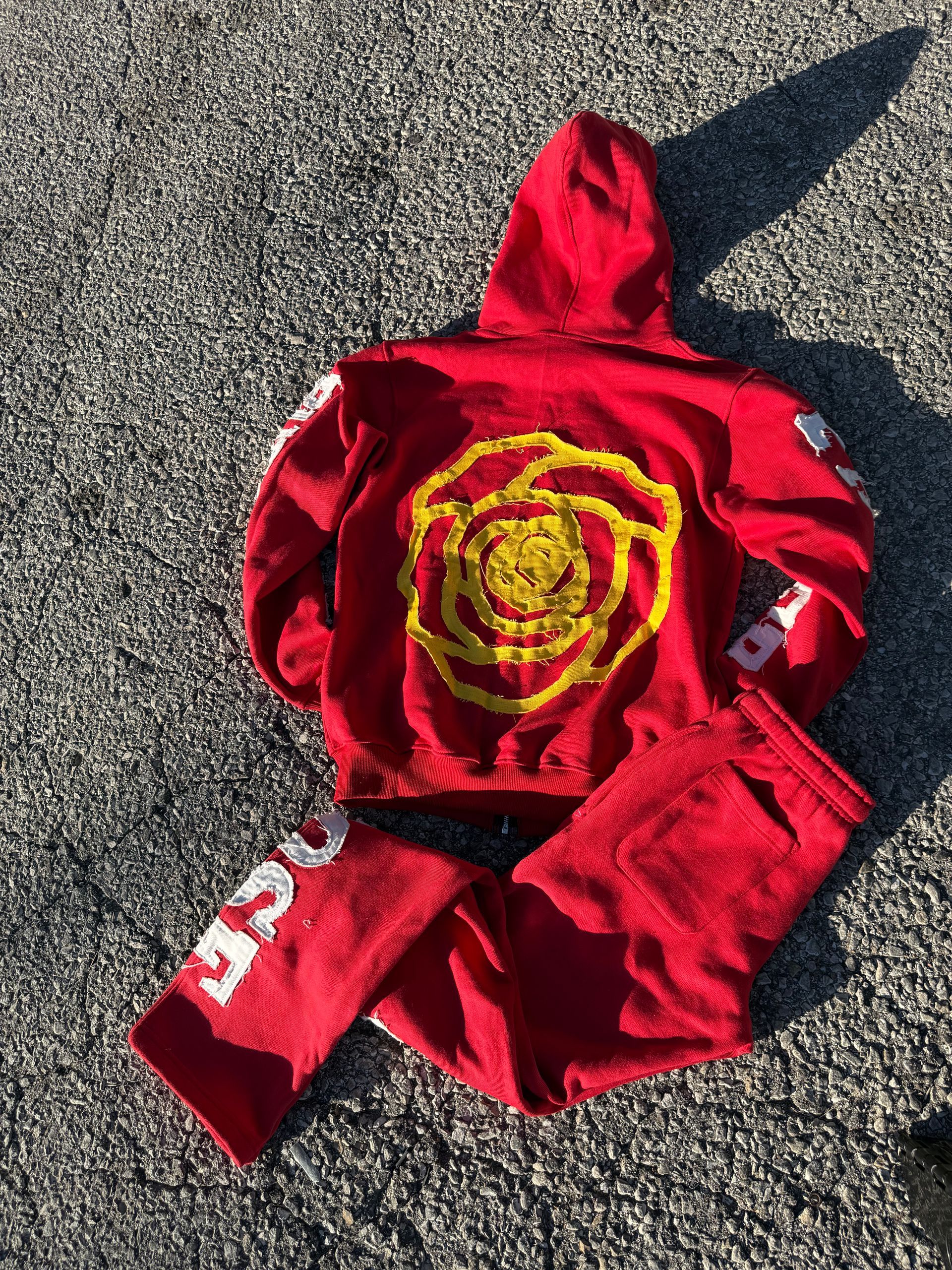 Anniversary Red p8q Zip-Up Sweatsuit