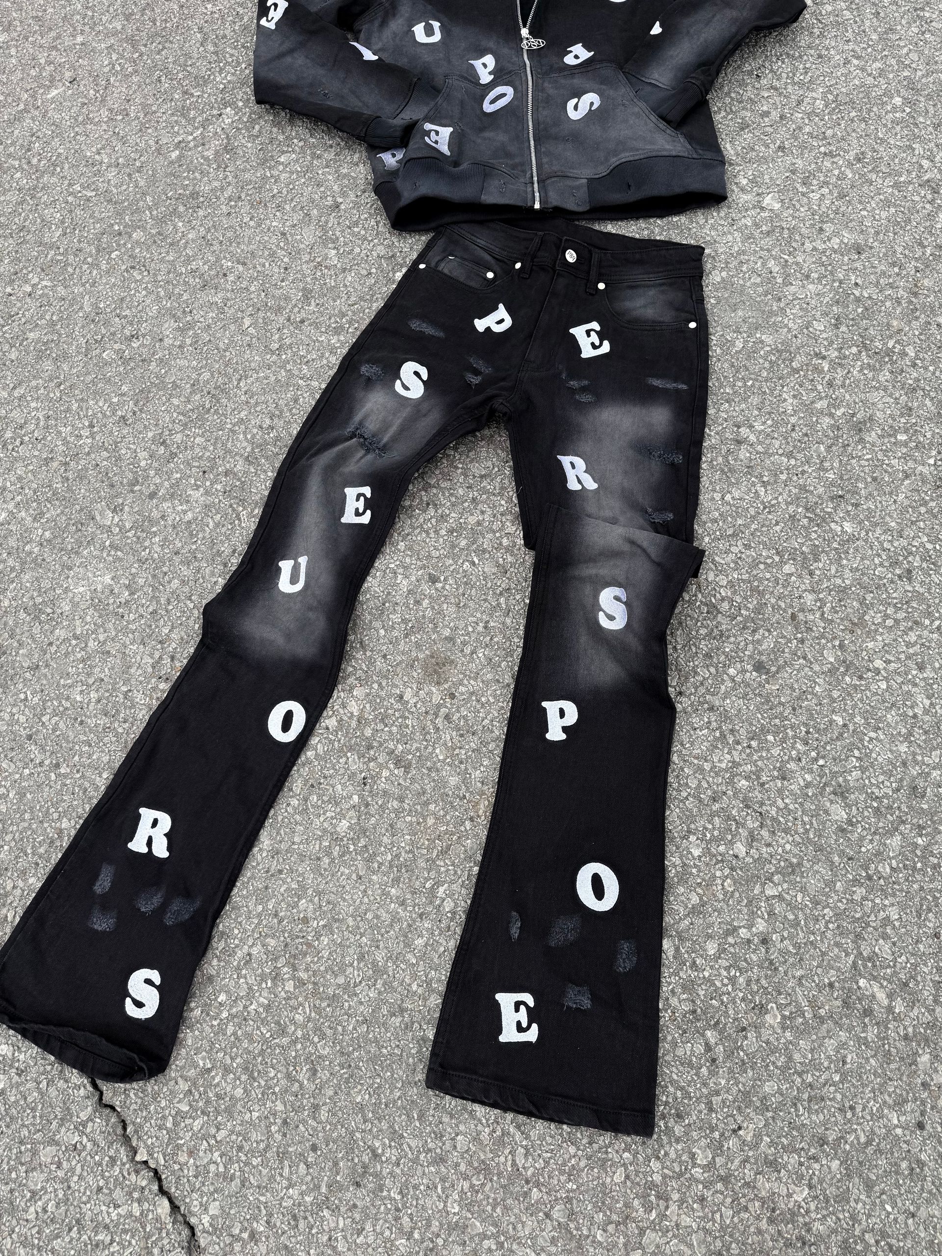 p8q Monogram Denim Jeans