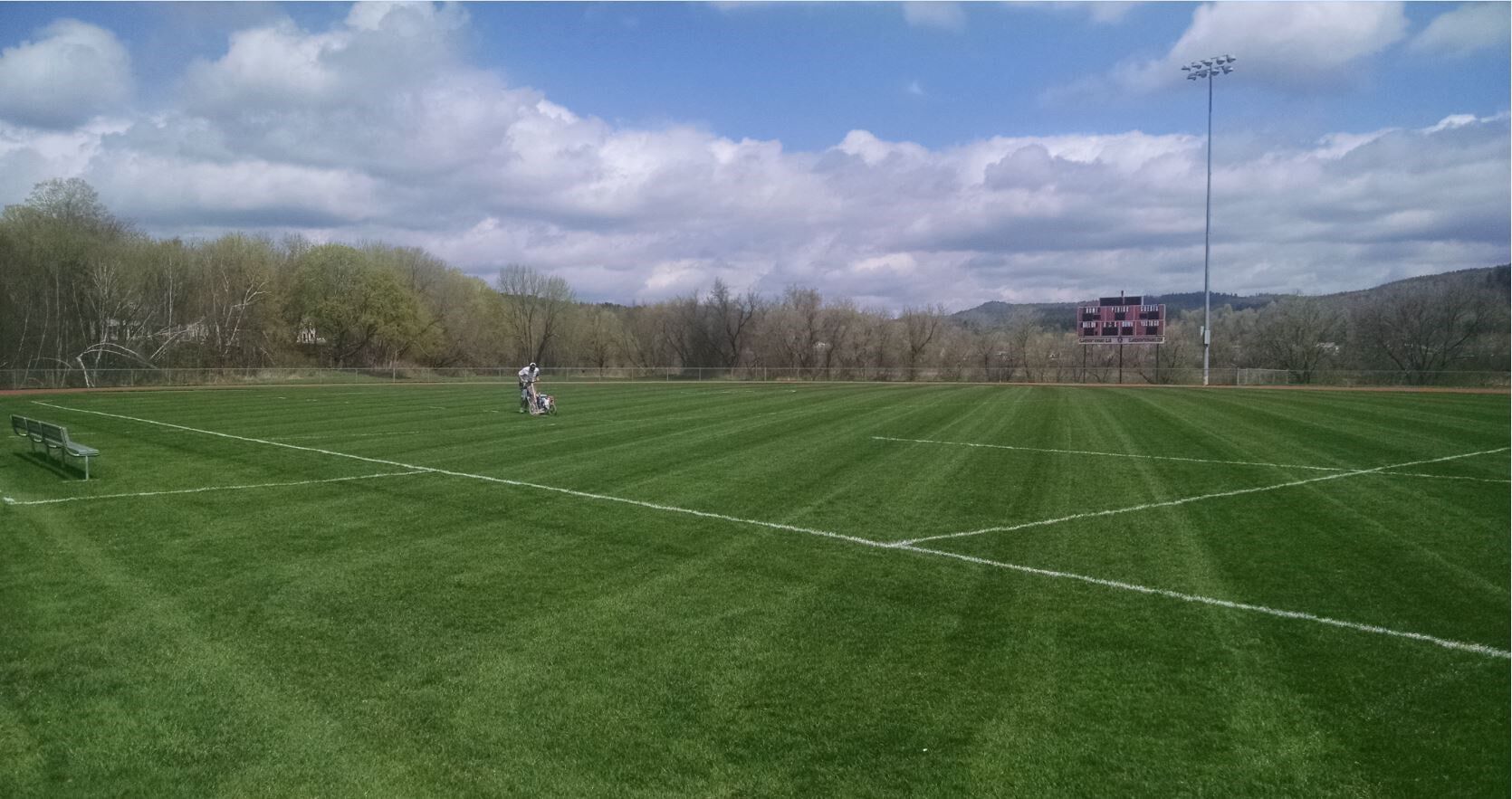 Wide sports field — Landscape Installation in Bellows Falls, VT Wide sports field — Landscape Installation in Bellows Falls, VT