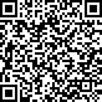 QR code with a black and white pattern.