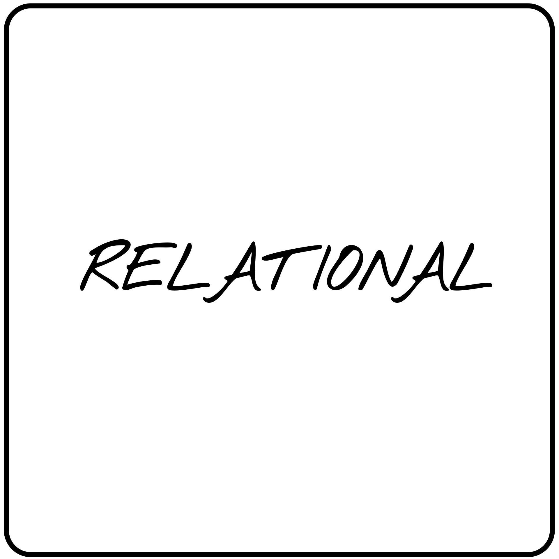 White square with the word