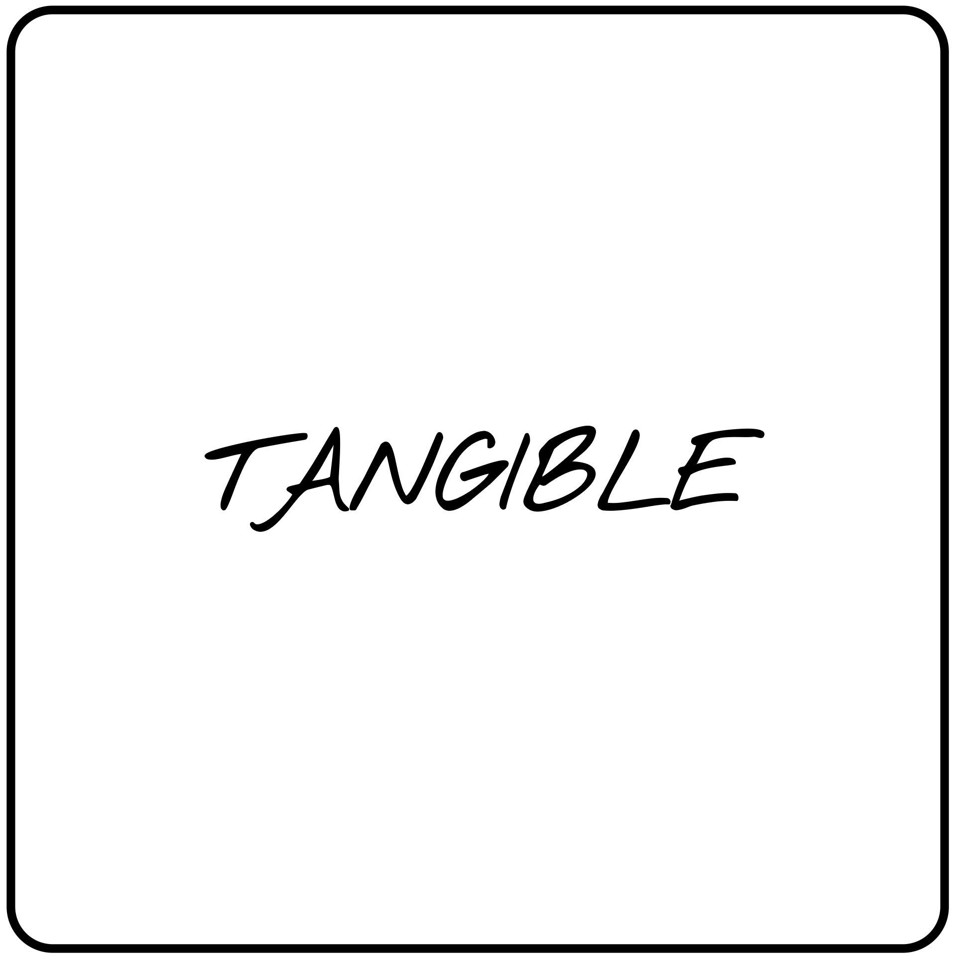 White square with the word