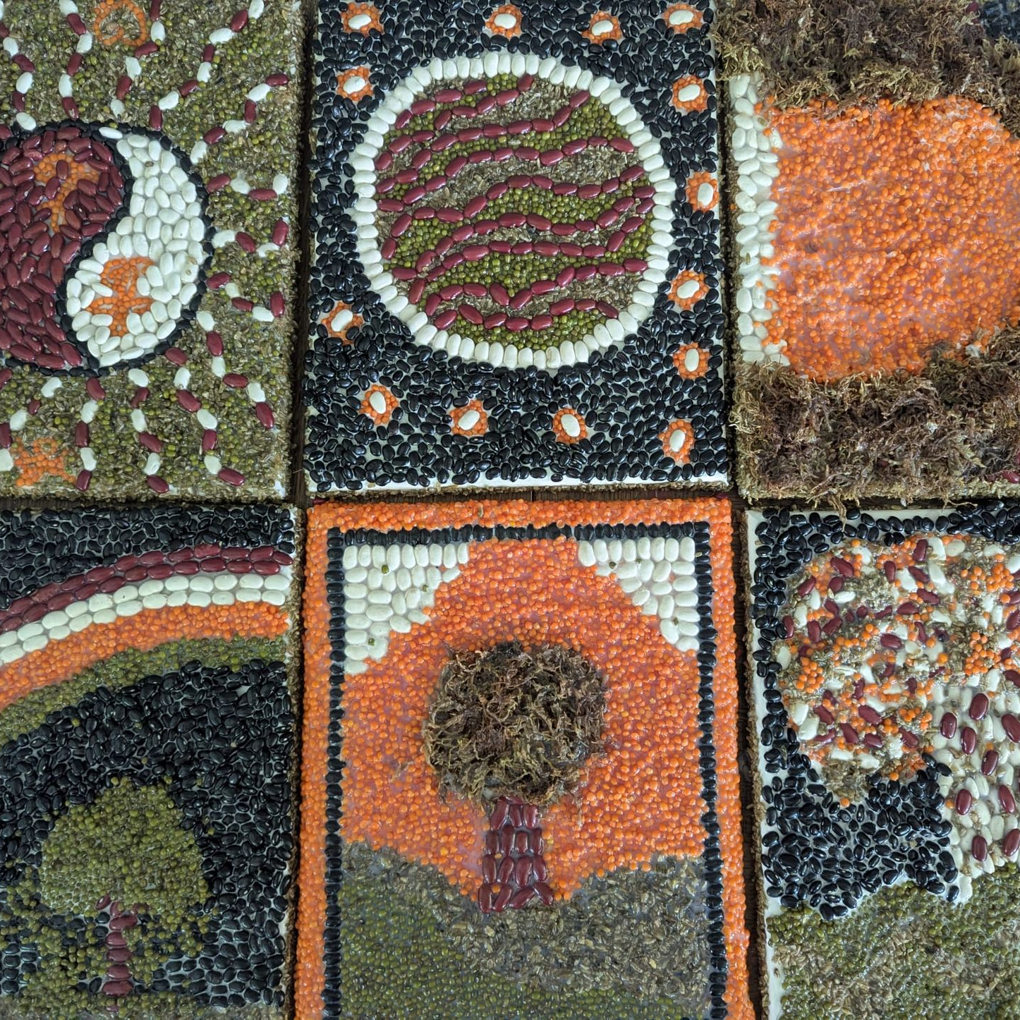 Aanraak kunst gemaakt tijdens een workshop