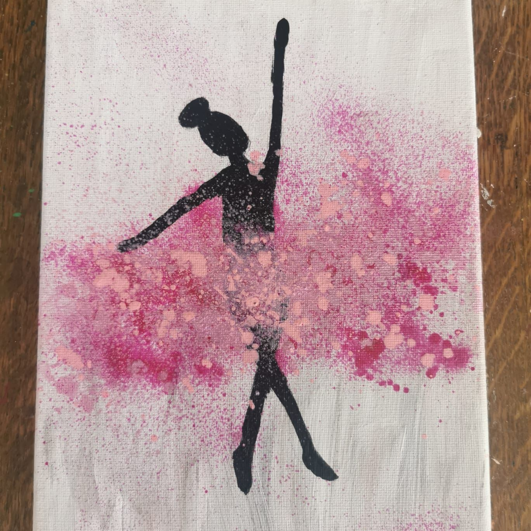 Schilderij gemaakt in het atelier