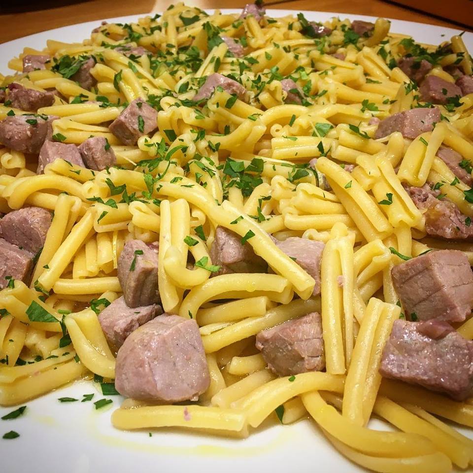 Pasta al prosciutto e prezzemolo