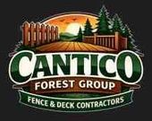 Logo of the Cantico Forest Group in green and white, on a dark background.