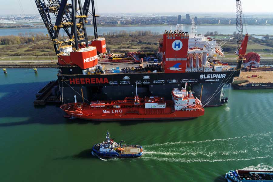 Largest LNG bunkering of Sleipnir by Coral Fraseri in Port of Rotterdam Source: Anthony Veder